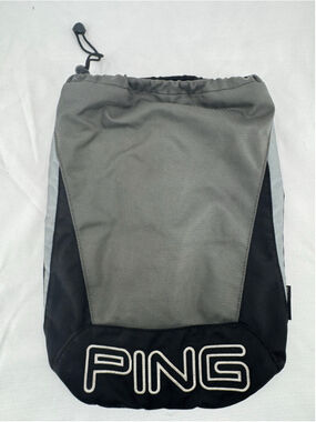 PING Golf Shoe Bag Mesh Drawstring Velvet Lined Resort Travel